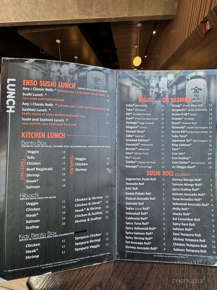 Enso Sushi & Grill - Englewood, CO menu_pic