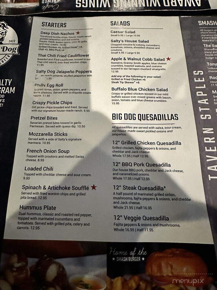 Salty Dogg Tavern - Southington, CT menu_pic