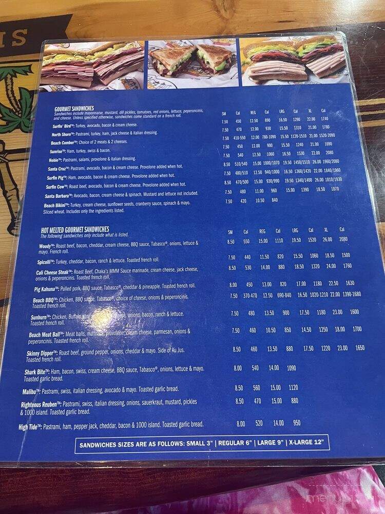 Beach Hut Deli - Folsom, CA menu_pic