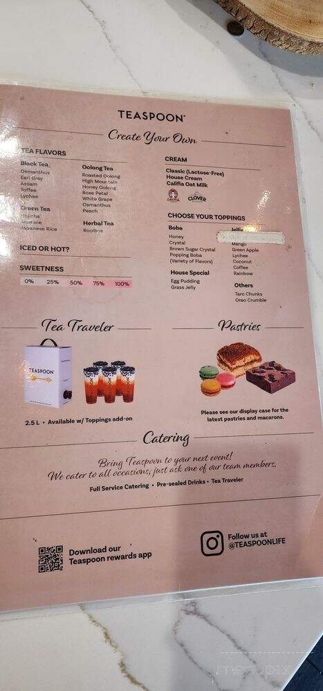 Teaspoon Summerlin - Las Vegas, NV menu_pic