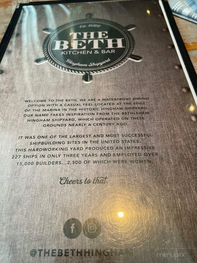 The Beth Kitchen & Bar - Hingham, MA menu_pic