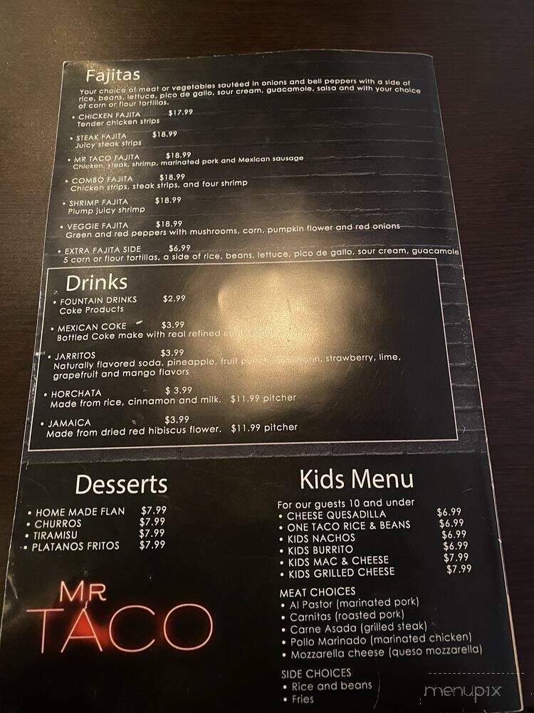 Mr. Tacos - Maplewood, MN menu_pic