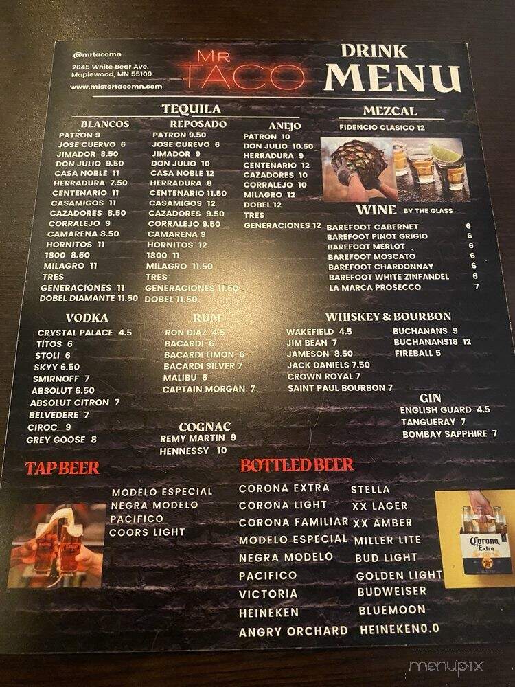 Mr. Tacos - Maplewood, MN menu_pic