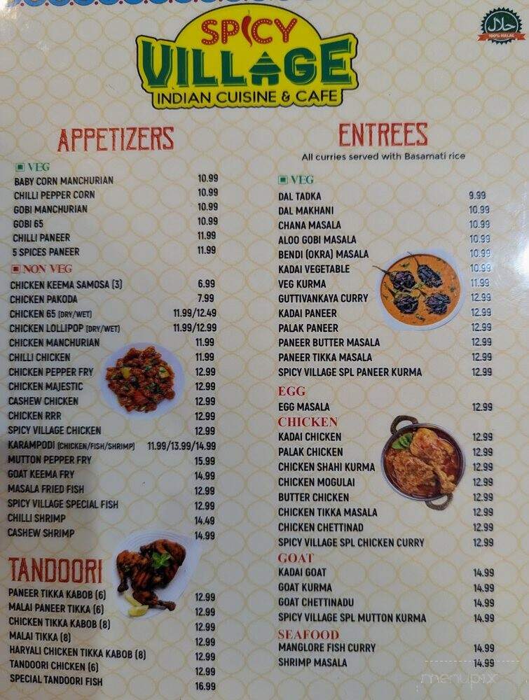 Spicy Village - Carrollton, TX menu_pic