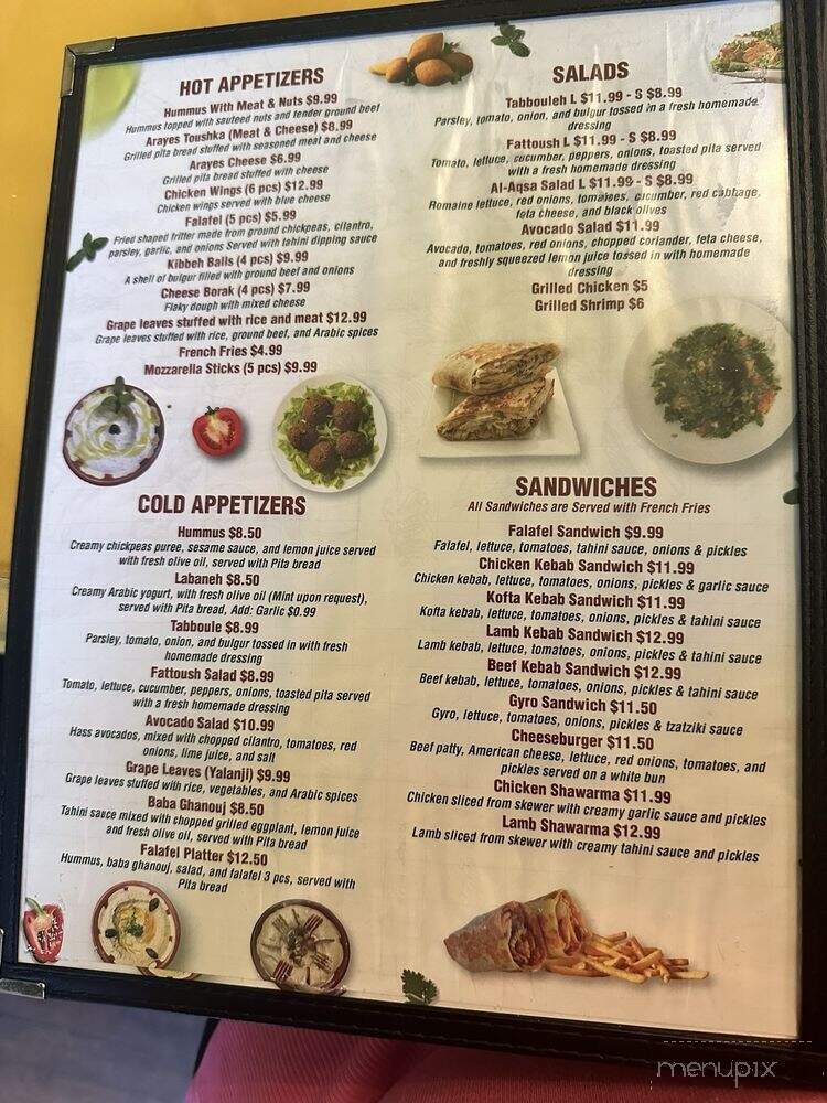 Al-Aqsa - Boonton, NJ menu_pic