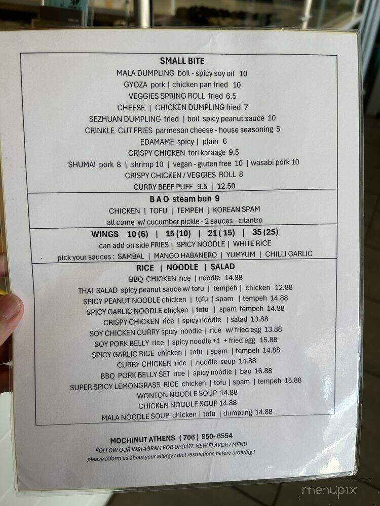 Mochinut - Athens, GA menu_pic