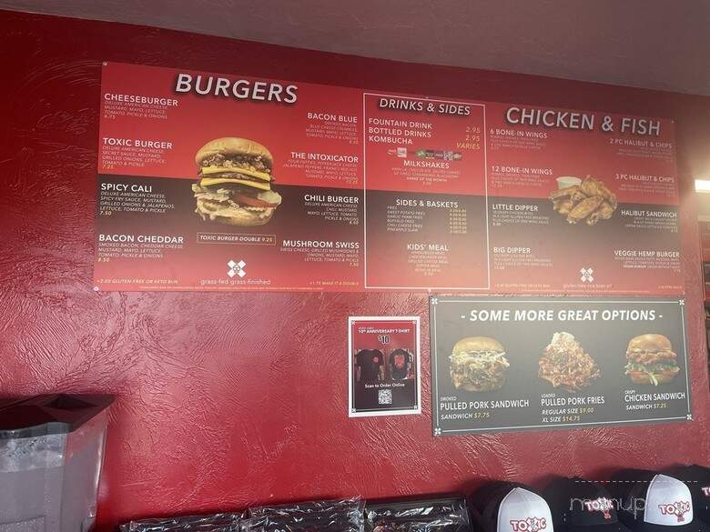 Toxic Burger - Creswell, OR menu_pic
