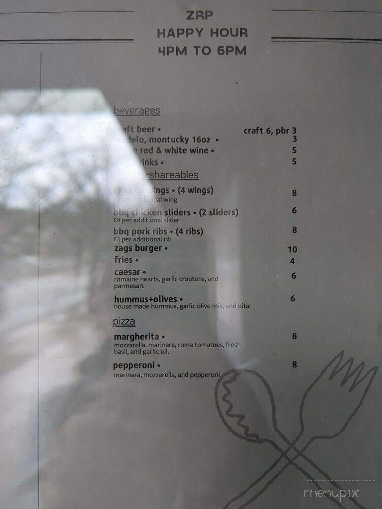 Zags Restaurant & Patio - Portland, OR menu_pic