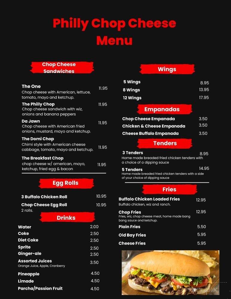 Chop Cheese Restaurant & Lounge - Philadelphia, PA menu_pic