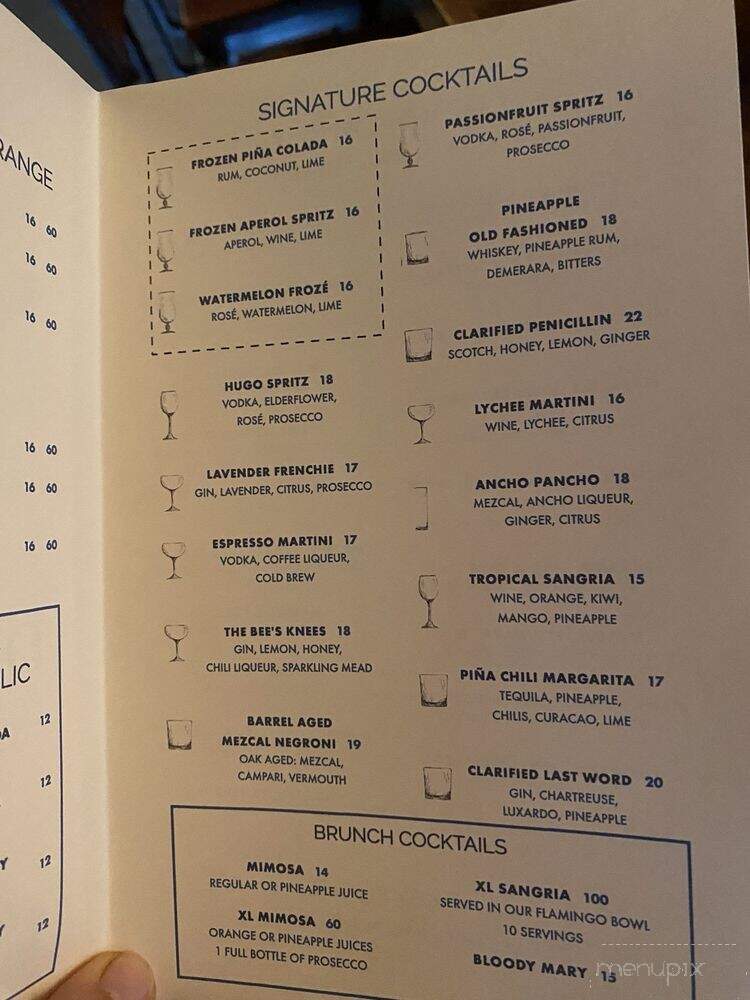 Bee's Knees - Brooklyn, NY menu_pic