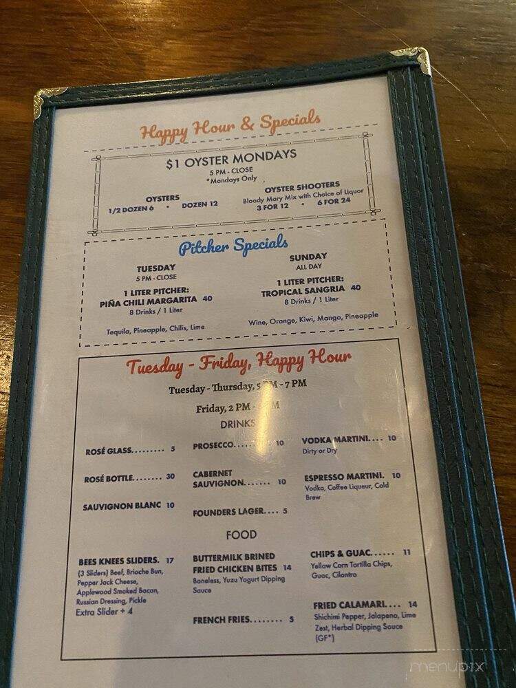 Bee's Knees - Brooklyn, NY menu_pic