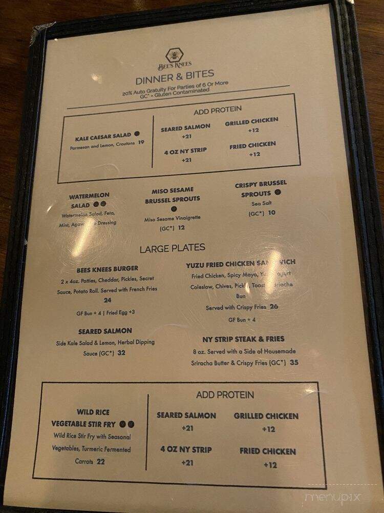 Bee's Knees - Brooklyn, NY menu_pic