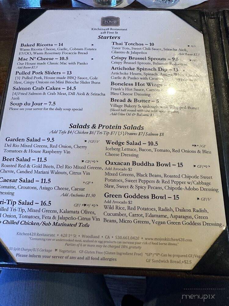 Mojo's Kitchen 428 - Woodland, CA menu_pic