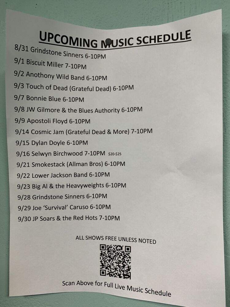 Blues & Brews Bistro - Ormond Beach, FL menu_pic