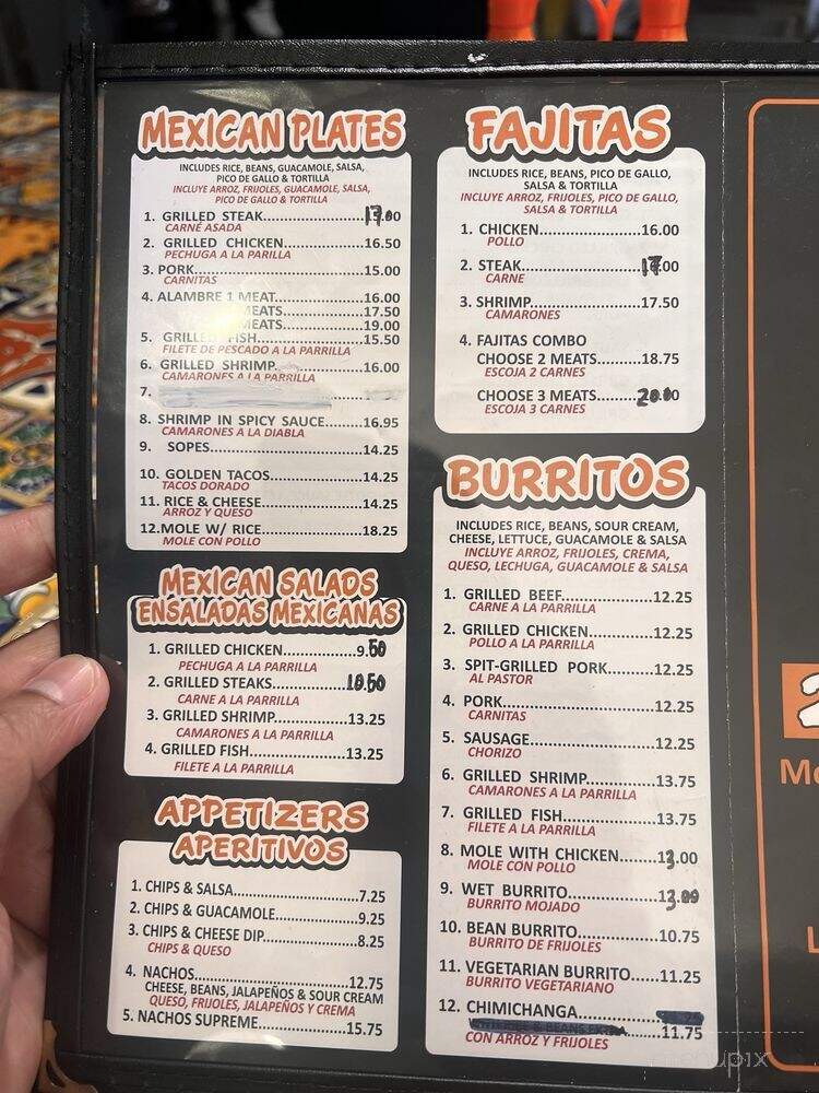 El Caracol Mexican Food - Philadelphia, PA menu_pic
