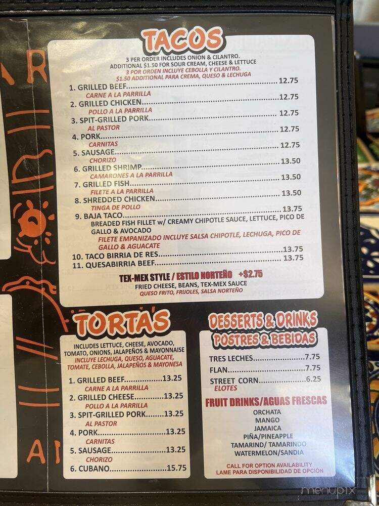 El Caracol Mexican Food - Philadelphia, PA menu_pic