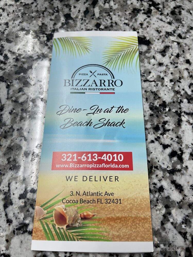 Bizzarro Pizza - Cocoa Beach, FL menu_pic