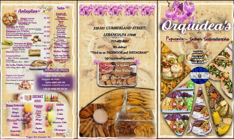 Orquideas Pupuseria - Lebanon, PA menu_pic