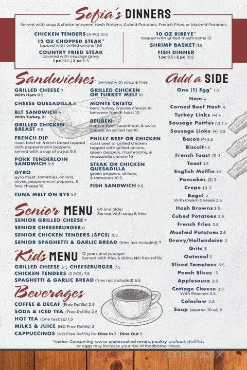 Sofia's Kitchen - Angola, IN menu_pic