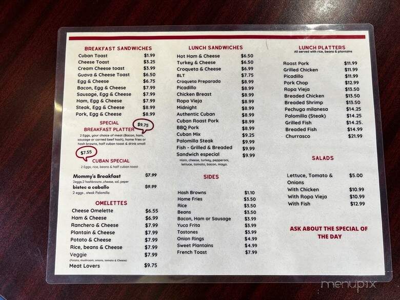 El Habanero - Key West, FL menu_pic