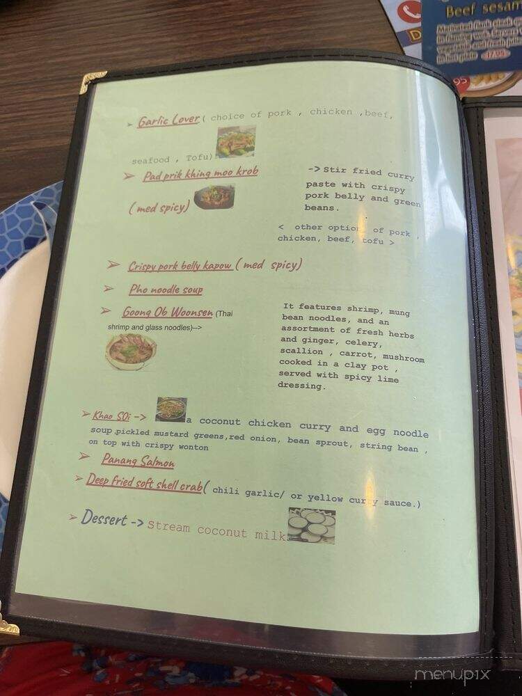 Orchid Thai Cuisine - Colonial Beach, VA menu_pic