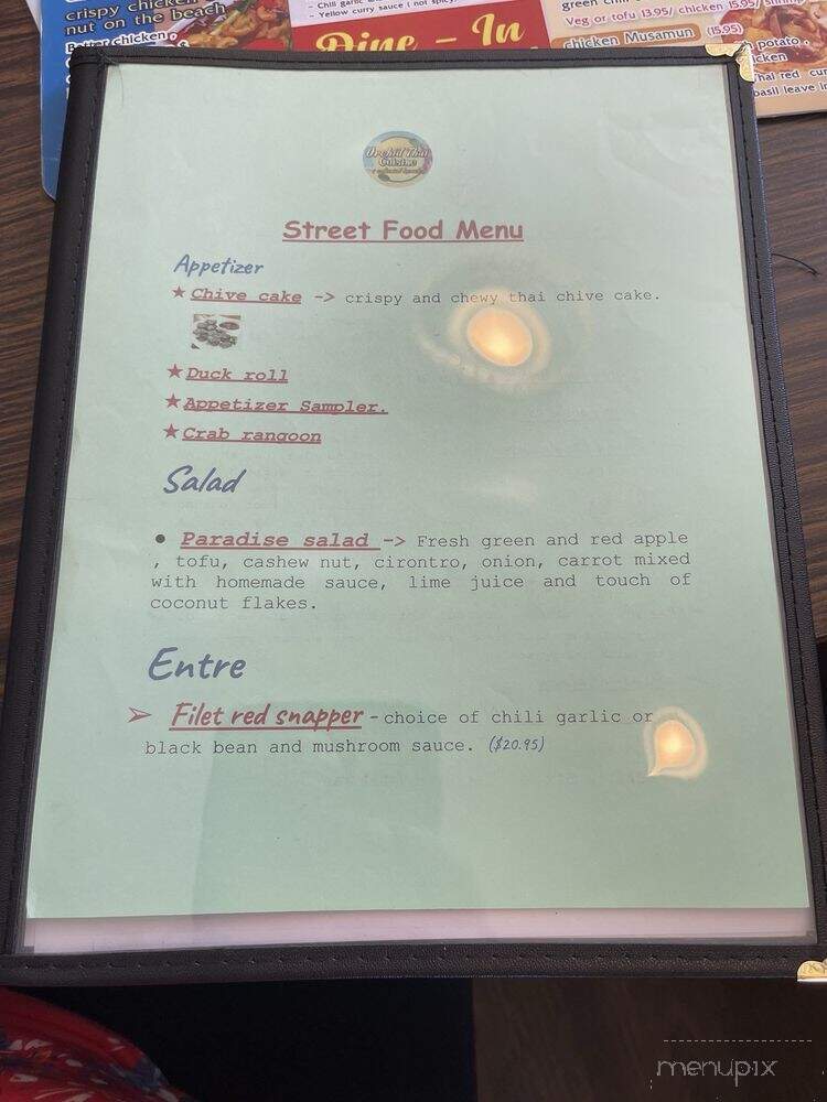 Orchid Thai Cuisine - Colonial Beach, VA menu_pic
