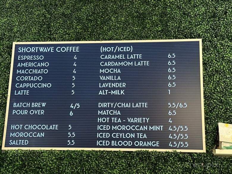 Shortwave Coffee - Minneapolis, MN menu_pic
