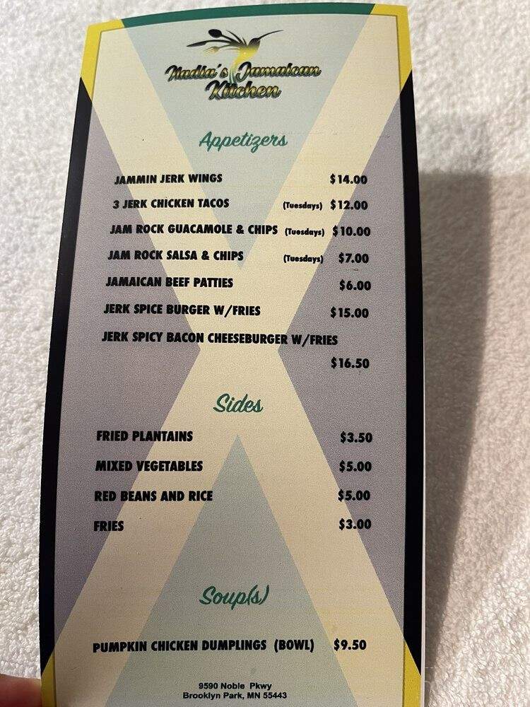 Nadia's Jamaican Kitchen - Brooklyn Park, MN menu_pic