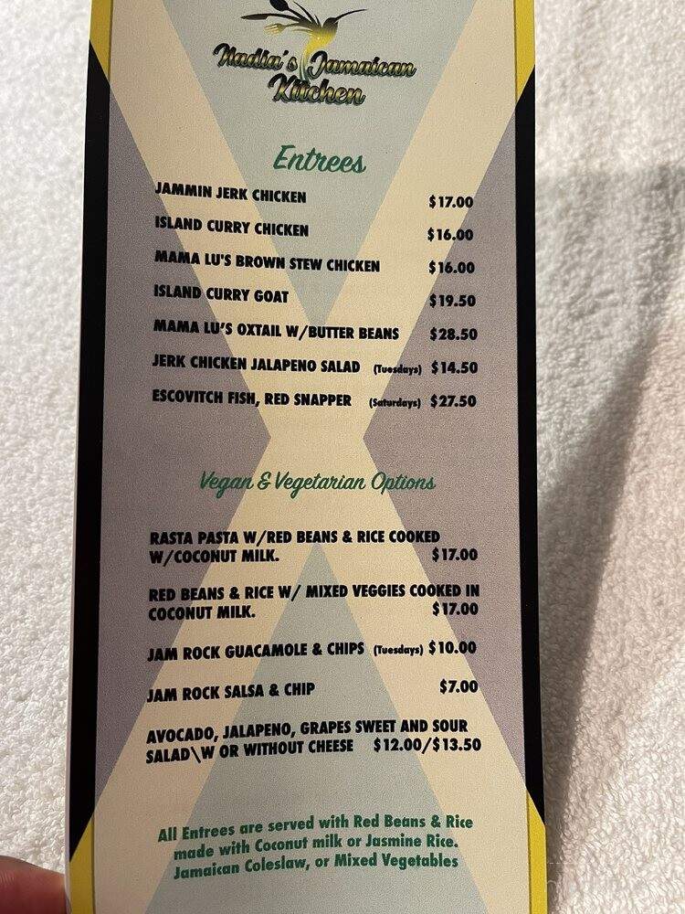 Nadia's Jamaican Kitchen - Brooklyn Park, MN menu_pic
