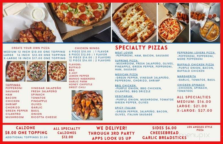 Ricky's Pizza - East Los Angeles, CA menu_pic