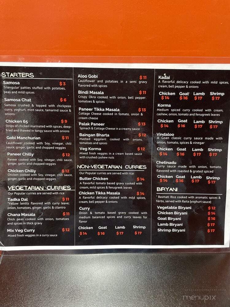 Spice Kitchen - Winter Garden, FL menu_pic