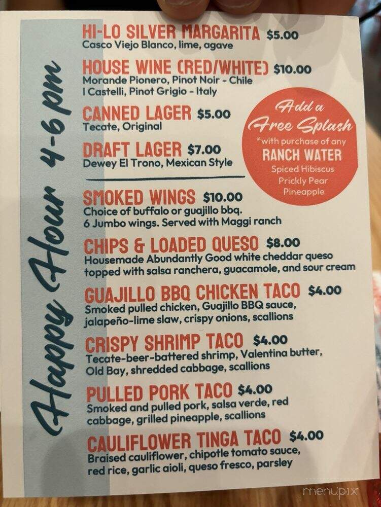 HiLo Taco - Philadelphia, PA menu_pic