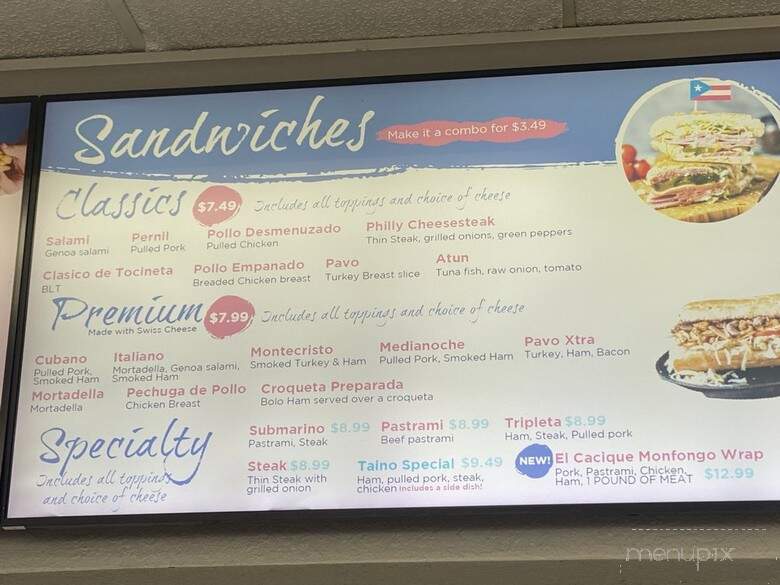Taino's Bakery - Orlando, FL menu_pic