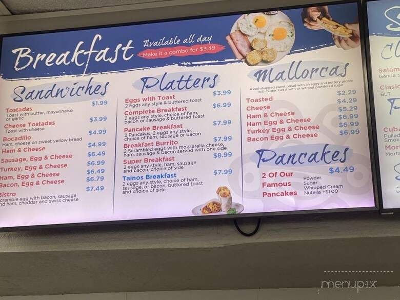 Taino's Bakery - Orlando, FL menu_pic