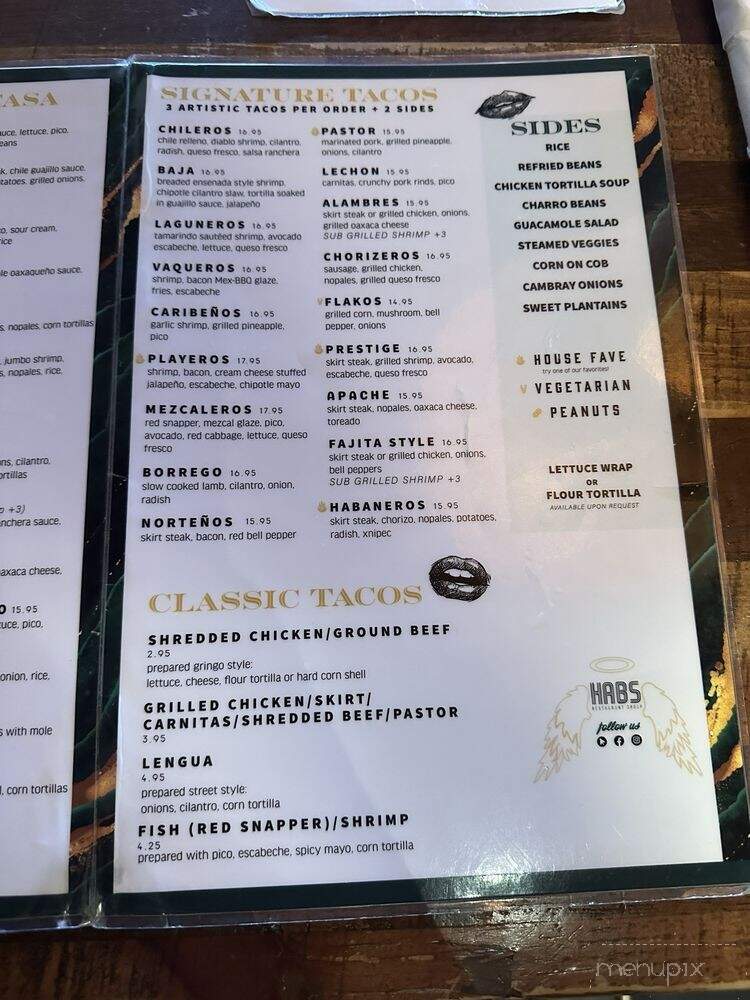 Habanero's - Madisonville, LA menu_pic