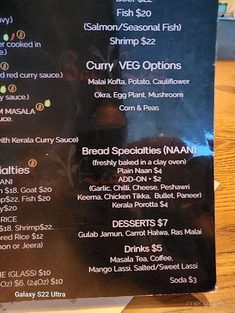 Bay Leaf - Osprey, FL menu_pic