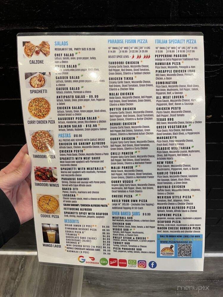 Pizza Paradise - Antioch, TN menu_pic