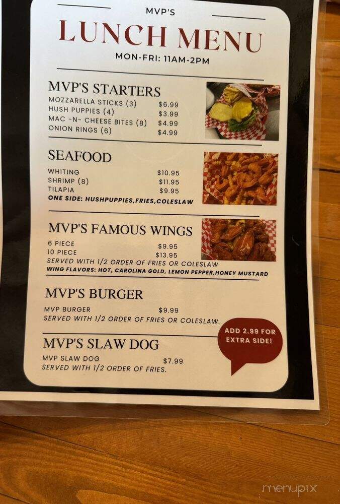 MVP's Sport Bar & Lounge - Hampton, SC menu_pic