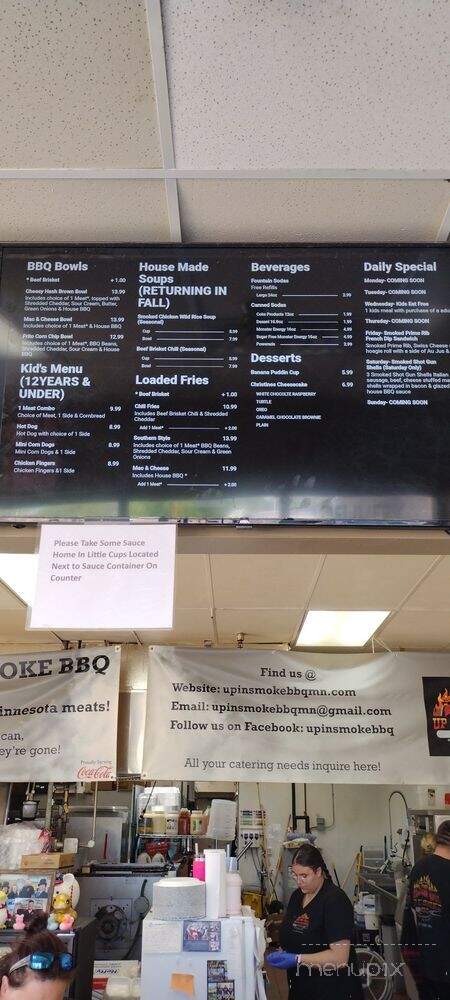 Up in Smoke BBQ - St. Cloud, MN menu_pic