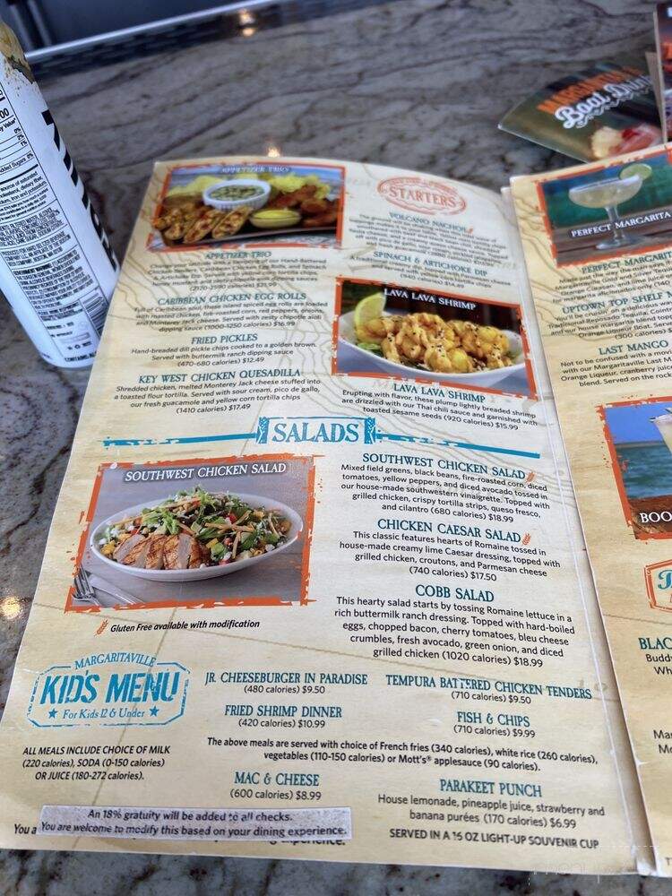 Margaritaville Restaurant - Miami, FL menu_pic