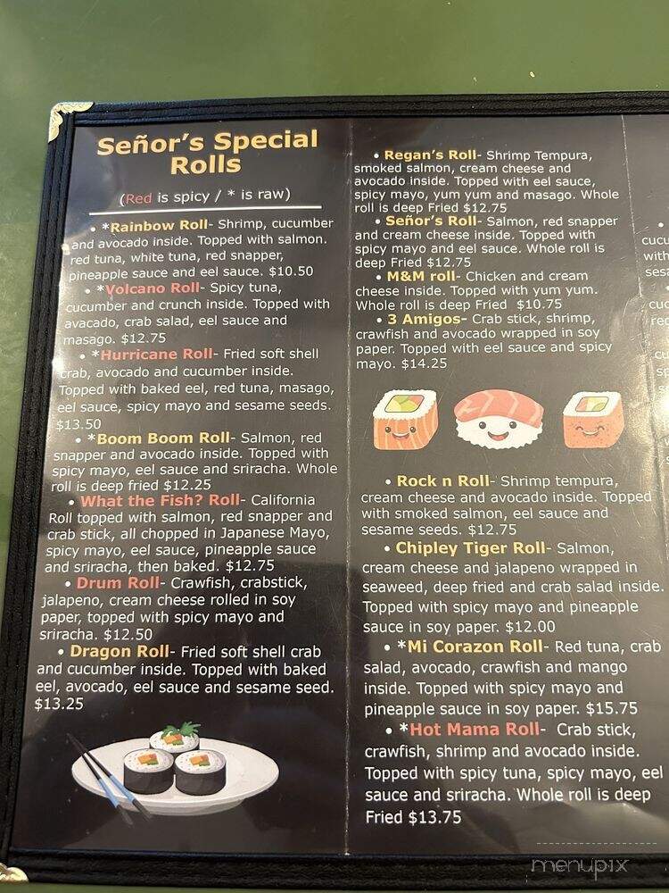 Senor Sushi - Chipley, FL menu_pic