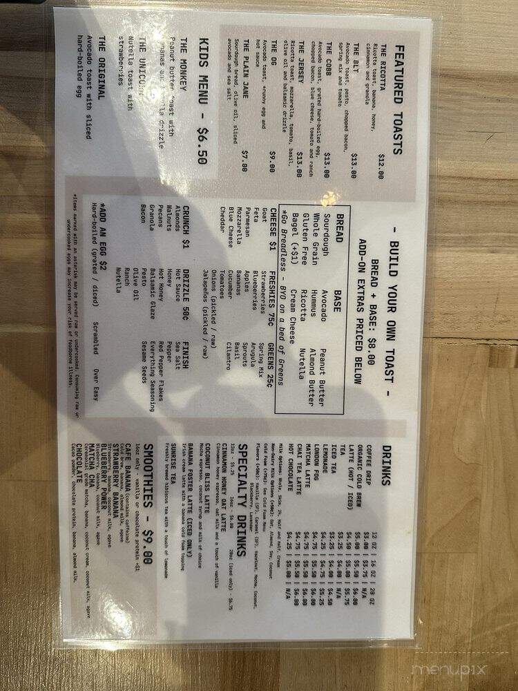 Paired - Bradley Beach, NJ menu_pic
