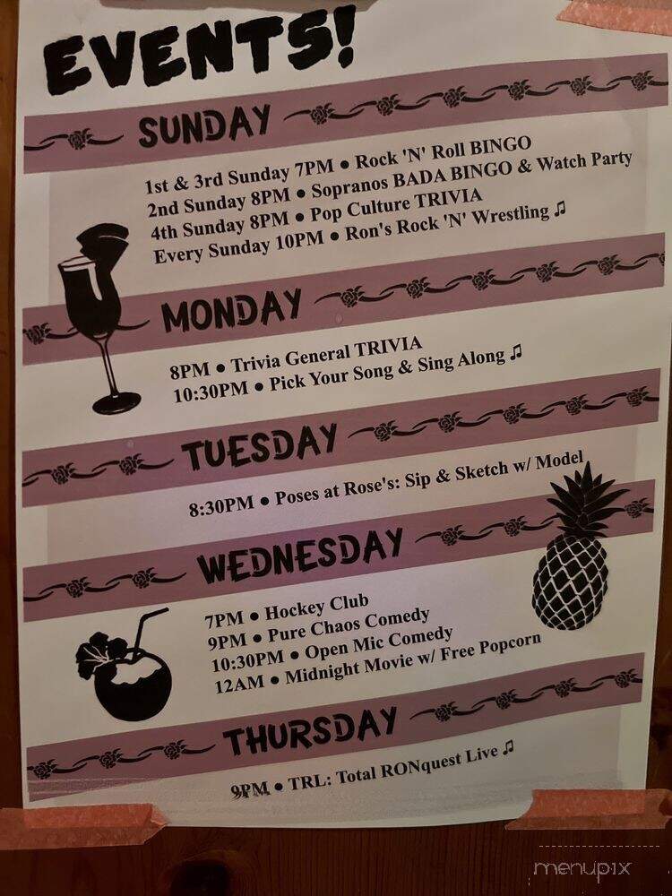 Rose's R&R Bar - Brooklyn, NY menu_pic