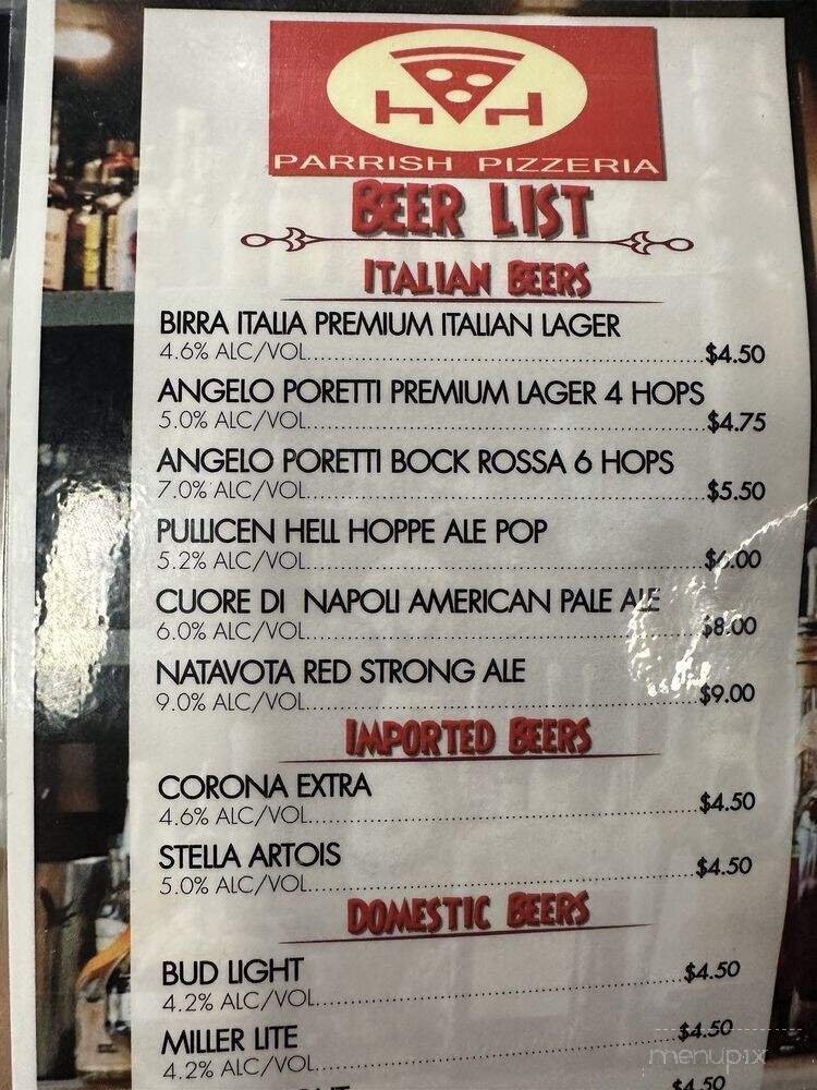 Parrish Pizzeria - Parrish, FL menu_pic