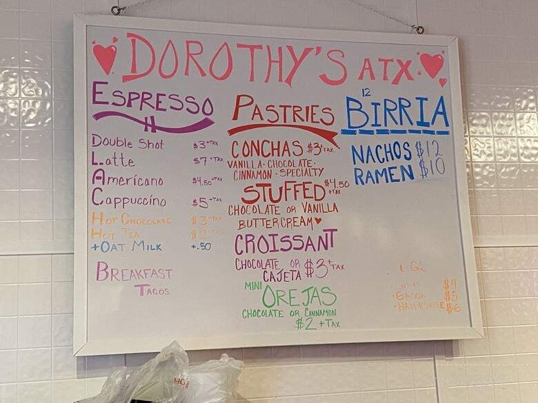 Dorothy's Cafe - Austin, TX menu_pic