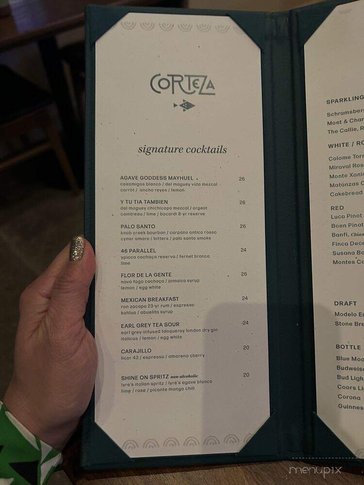 Corteza at Sendero - Los Angeles, CA menu_pic