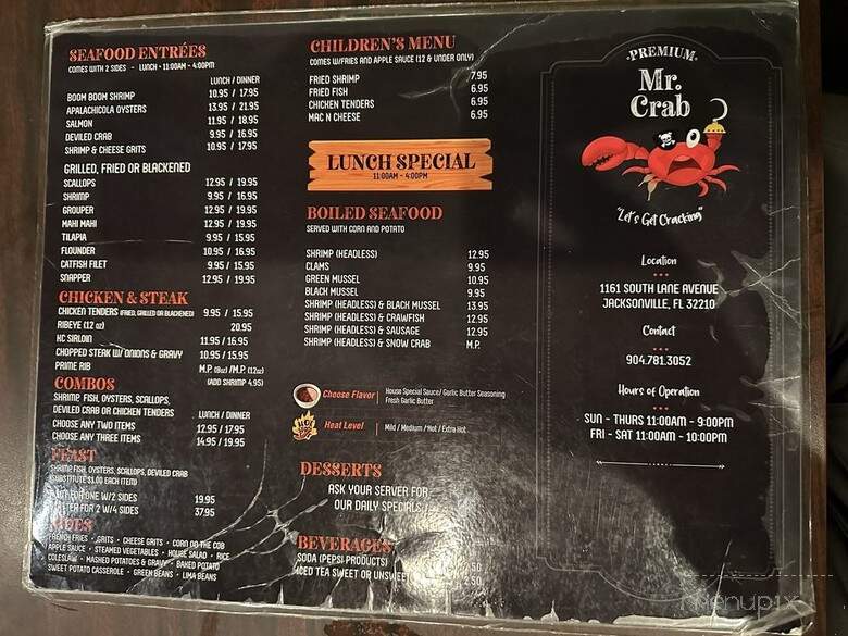 Mr Crab Seafood - Jacksonville, FL menu_pic