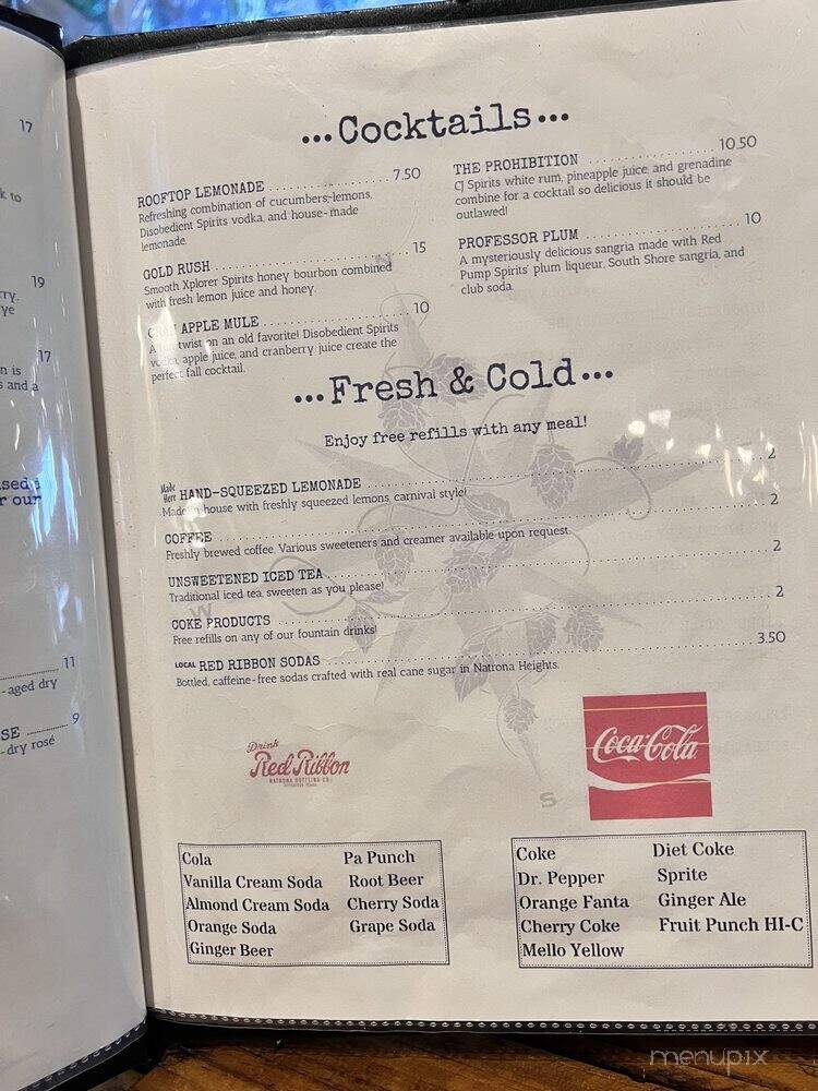 Butler Brew Works - Valencia, PA menu_pic