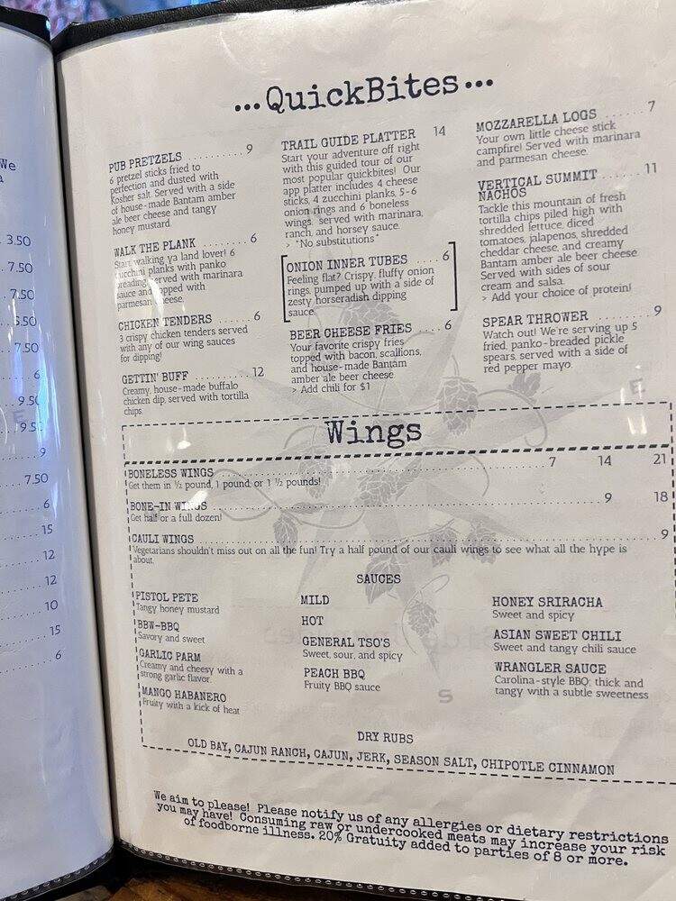 Butler Brew Works - Valencia, PA menu_pic