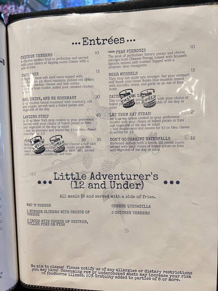 Butler Brew Works - Valencia, PA menu_pic